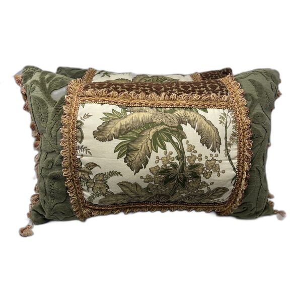 Luxury Decorative Rectangle PALM TREE Fringe, Chenille, Custom Made ~2 Available - Picture 4 of 10